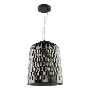 Varius Pendant Matt Black and Smoked Glass