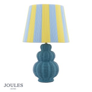 Joules Whitby Table Lamp Matt Blue With Shade