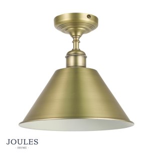 Joules Wollaton Semi-Flush Matt Antique Brass