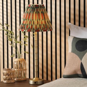 Wyman Rechargeable Table Lamp Matt Antique Brass With Shade LED