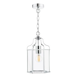 Aled Pendant Polished Chrome and Glass