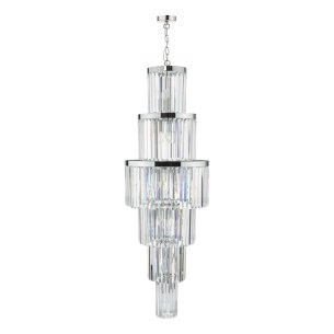 Angel 28 Light Chandelier Crystal and Polished Chrome