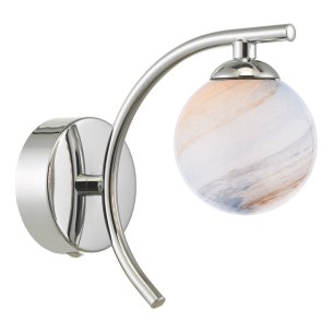 Atiya Wall Light Polished Chrome and Glass