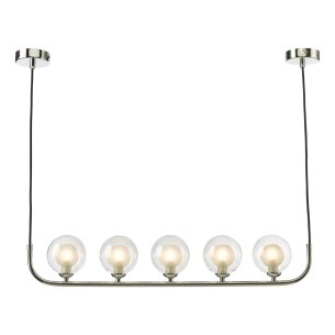 Cradle 5 Light Bar Pendant Polished Chrome Frame Only
