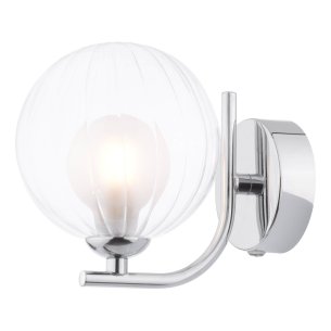 Cradle Wall Light Polished Chrome With Clear/Opal Glass