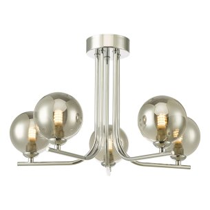 Cradle 5 Light Semi Flush Polished Chrome Frame Only
