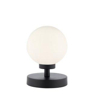 Esben Touch Table Lamp Matt Black With Opal Glass