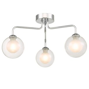 Feya 3 Light Semi-Flush Polished Chrome Fitting Only