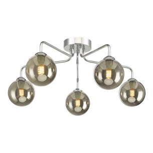 Feya 5 Light Semi-Flush Polished Chrome Fitting Only