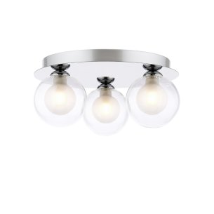 Foley 3 Light Flush Polished Chrome Fitting Only