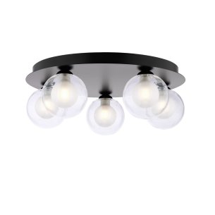 Foley 5 Light Flush Matt Black Fitting Only