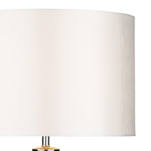 Hinton Table Lamp Crystal and Polished Chrome With Shade