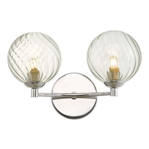 Izzy 2 Light Wall Light Polished Chrome Frame Only
