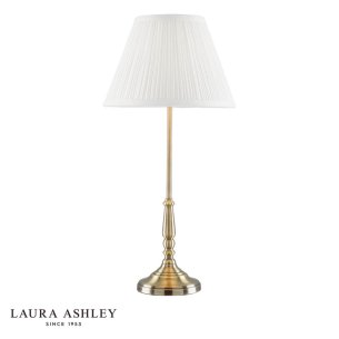 Laura Ashley Elliot Table Lamp Antique Brass With Shade