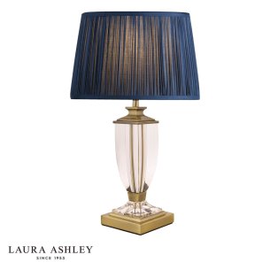 Laura Ashley Carson Table Lamp Antique Brass and Crystal Base Only