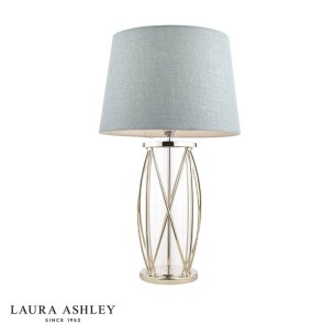 Laura Ashley Beckworth Table Lamp Polished Nickel and Glass Base Only