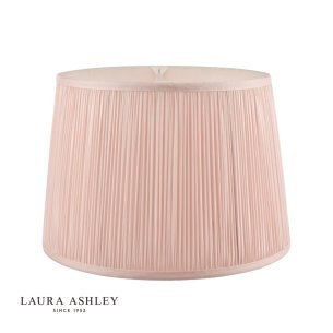 Laura Ashley Hemsley Pleated Silk Empire Drum Shade Pink 30cm/12 inch
