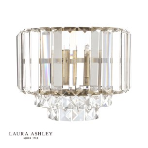 Laura Ashley Vienna Wall Light Antique Brass Crystal