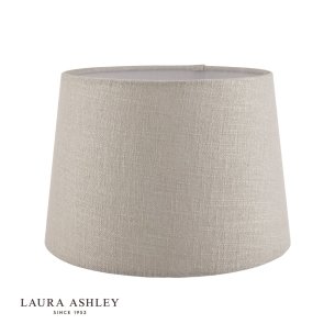 Laura Ashley Bacall Linen Empire Drum Shade Silver 35cm/14 inch