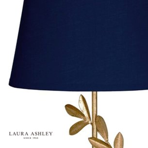Laura Ashley Archer Table Lamp Leaf Design Gold With Shade