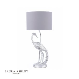 Laura Ashley Tregaron Table Lamp Silver With Shade