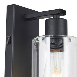 Miu Wall Light Matt Black Glass