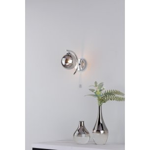 Nakita Wall Light Polished Chrome With Smoked Glass