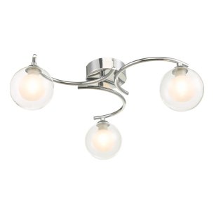 Nakita 3 Light Semi-Flush Polished Chrome Fitting Only
