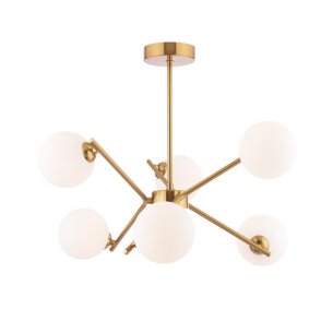 Naron 6 Light Semi-Flush Antique Bronze Fitting Only