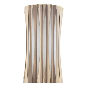 Netra 2 Light Wall Light Satin Bronze and Ivory