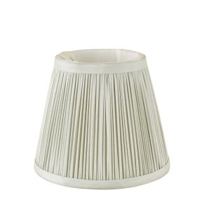Noelle Grey 100% Silk Tapered Drum Shade 14cm