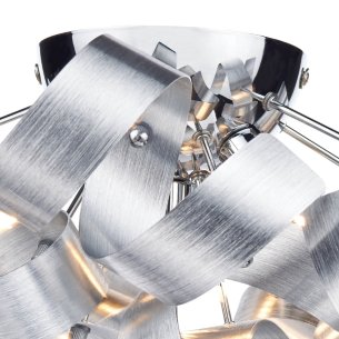 Rawley 4 Light Flush Brushed Aluminium 40cm