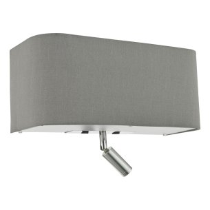Ronda 3 Light Wall Light Grey With LED Reading Light