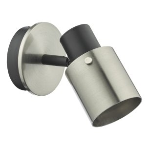 Ryan Single Wall Spotlight Brushed Nickel Matt Black