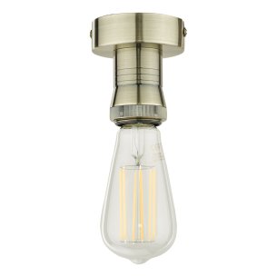 SFB4875 E27 Semi Flush Suspension Antique Brass Bracket Only