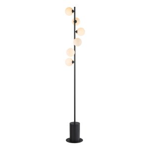 Spiral 6 Light Floor Lamp Matt Black Fitting Only