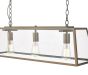 Academy 3 Light Bar Pendant Antique Copper and Glass