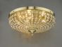 Asmara 5 Light Flush Antique Brass Crystal