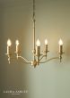 Laura Ashley Ludchurch 5 Light Armed Pendant Matt Antique Brass Fitting Only