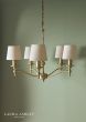 Laura Ashley Ludchurch 5 Light Armed Pendant Matt Antique Brass Fitting Only