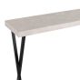 Data Console Table Grey Marble Effect and Matt Black