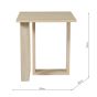 Prue Side Table Travertine Effect