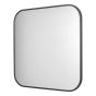 Firuz Square Mirror Thin Matt Black Frame 60 X 60cm