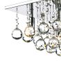 Abacus 4 Light Flush Crystal and Polished Chrome