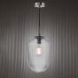 Abrielle Pendant Brushed Nickel and Ribbed Glass