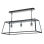 Academy 3 Light Bar Pendant Matt Black and Glass