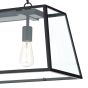 Academy 3 Light Bar Pendant Matt Black and Glass