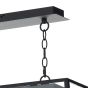 Academy 3 Light Bar Pendant Matt Black and Glass