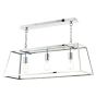 Academy 3 Light Bar Pendant Polished Stainless Steel and Glass