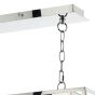 Academy 3 Light Bar Pendant Polished Stainless Steel and Glass